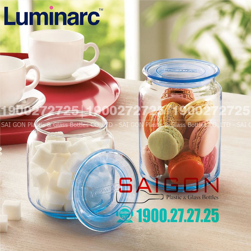 Hũ Gia Vị Thủy Tinh Luminarc Rondo Ice Bluce | Nhiều Dung Tích , Thủy Tinh Cao Cấp