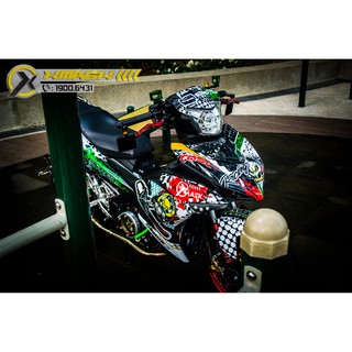 Decal tem trùm xe exciter 150 mẫu skull
