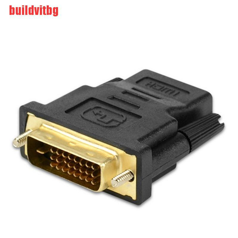 {buildvitbg}HDMI-compatible To DVI 24+1 Gold Female To Male Connector Adapter 1080P HDTV GVQ