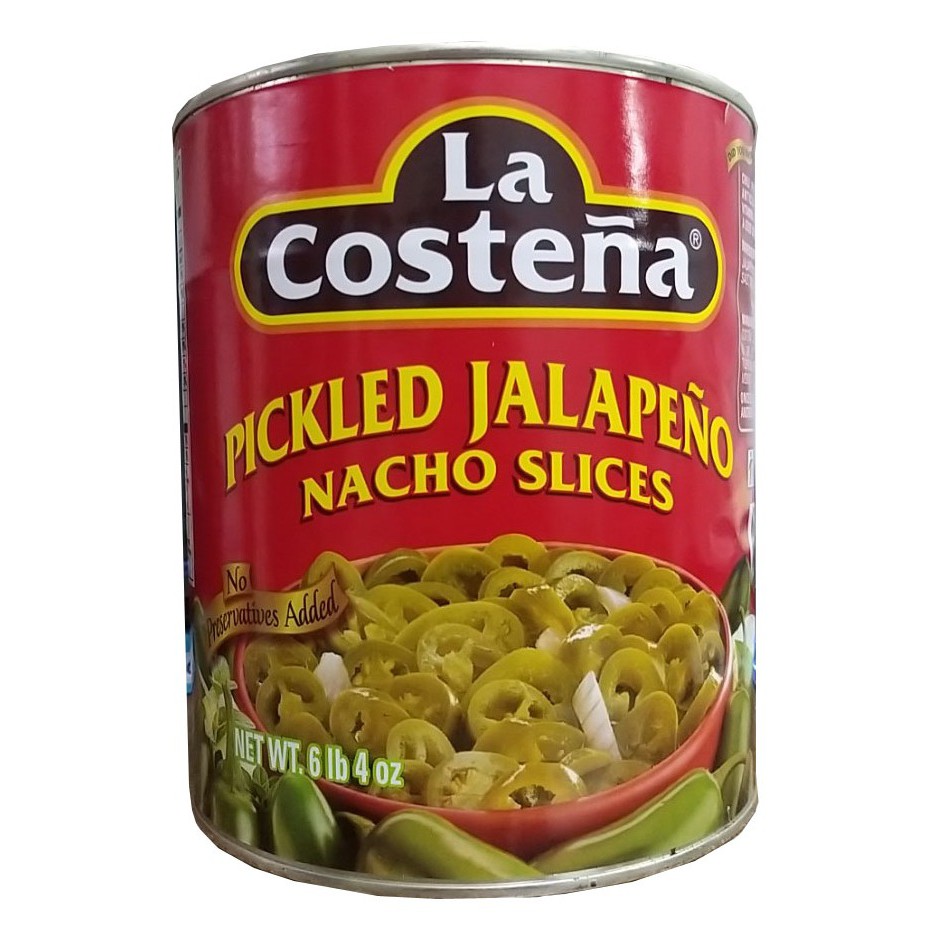 Ớt Jalapeno Cắt Lát Ngâm La Costena Pickled Jalapeno Nacho Slices - Hàng nhập Mexico 2.89kg