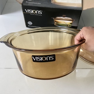 [Chính hãng] Nồi thủy tinh Pháp Visions 5.0L VSD-5 (Hàng tách bộ ko hộp)