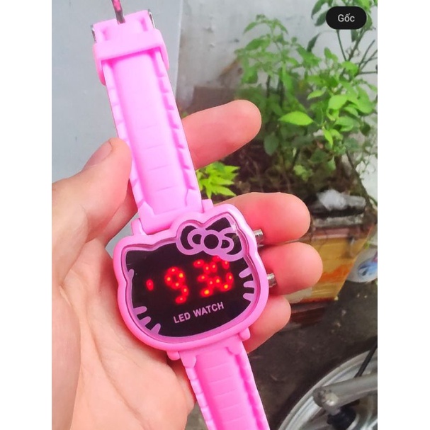 Đồng hồ điện tử nữ , Trẻ em bé gái , Led Watch Hình Mèo Dễ Thương Dây silicon mềm - D 23 -