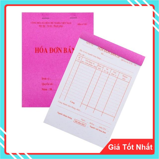 Hóa Đơn Bán Lẻ A5- Dùng Để Lưu Trữ Thông Tin Đơn Hàng, Giấy Trắng Mịn