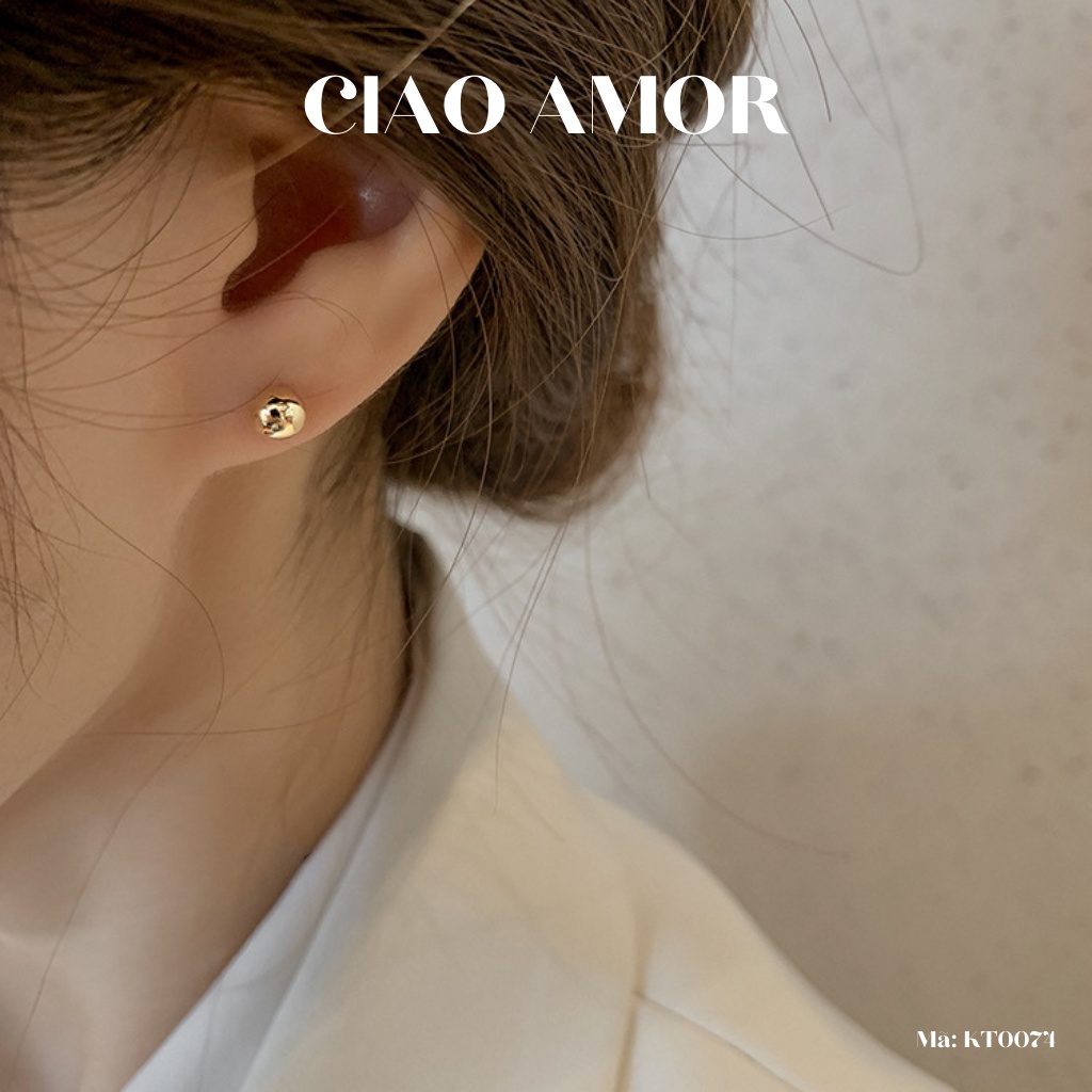 Khuyên tai nữ, bông tai chấm vòng trang sức Ciao Amor - Mã KT0074