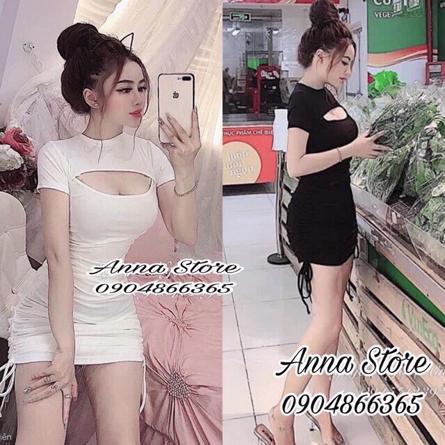 ❤️ Váy body rut dây khoét ngực