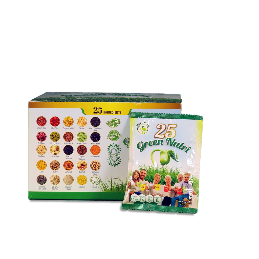 Sữa Hạt 25 Green Nutri - Ngũ Cốc Nhập Khẩu Thương Hiệu Singapore | Hộp Giấy 625g |