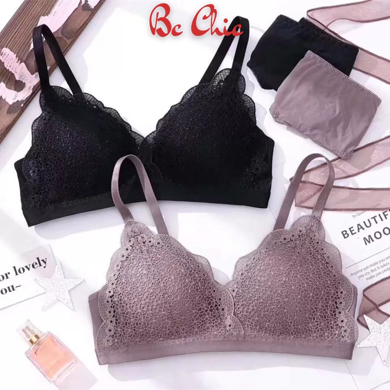 ÁO LÓT REN HOA ĐÀO XINH YÊU A 08 BC_CHIC LINGERIE