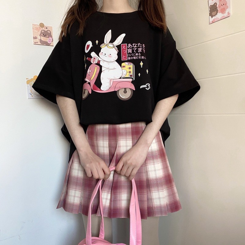 [Order] Áo In Hình Thỏ Chạy Xe Anyas Flagship Store | BigBuy360 - bigbuy360.vn