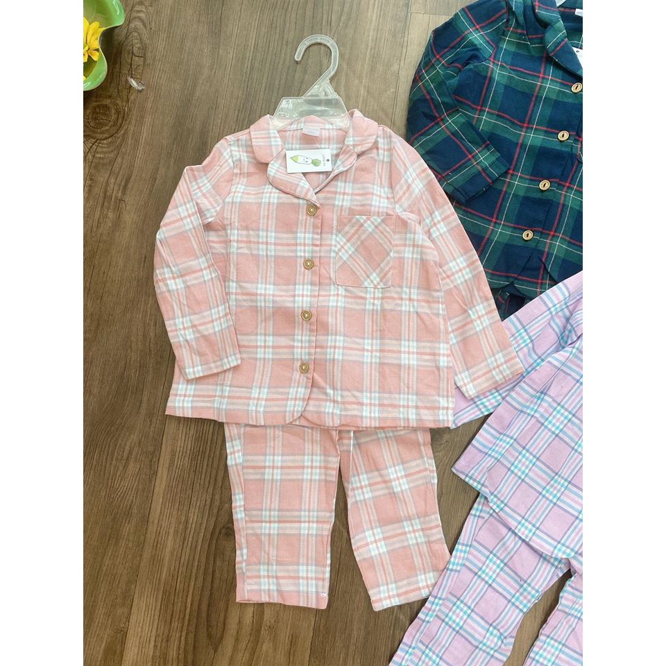 [IB CHỌN MÀU] BOD38  Pyjama thô kẻ Alfonso