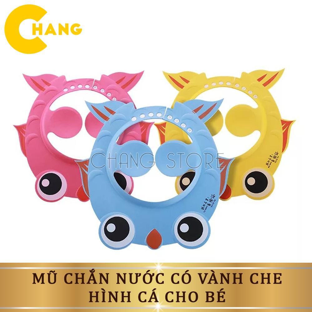 Mũ Chắn Nước Có Vành Che Tai  Cho Bé Hình Cá Siêu Xinh