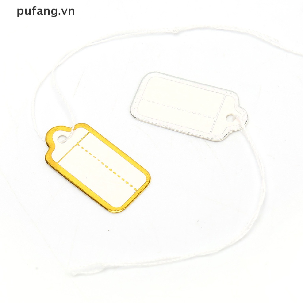 Bộ 200 Thẻ Tag Giấy Hình Chữ Nhật Dùng Ghi Giá Tiền Trang Sức