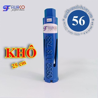 Mũi khoan rút lõi KHÔ phi 56 dài 25cm - FUJACO