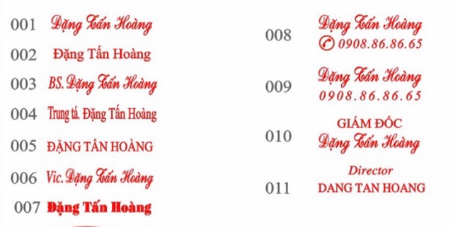 Khắc dấu tên shiny s222 ( 1 dòng - 2 dòng)