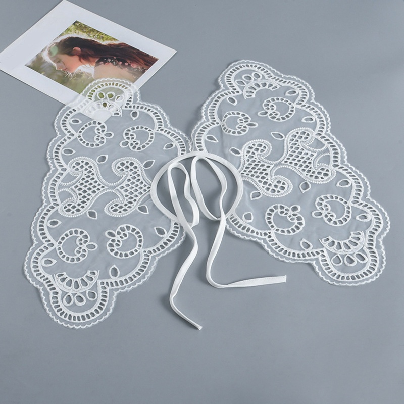 Khăn Choàng Cổ Giả Thêu Họa Tiết Phong Cách Lolita Vintage Cho Nữ