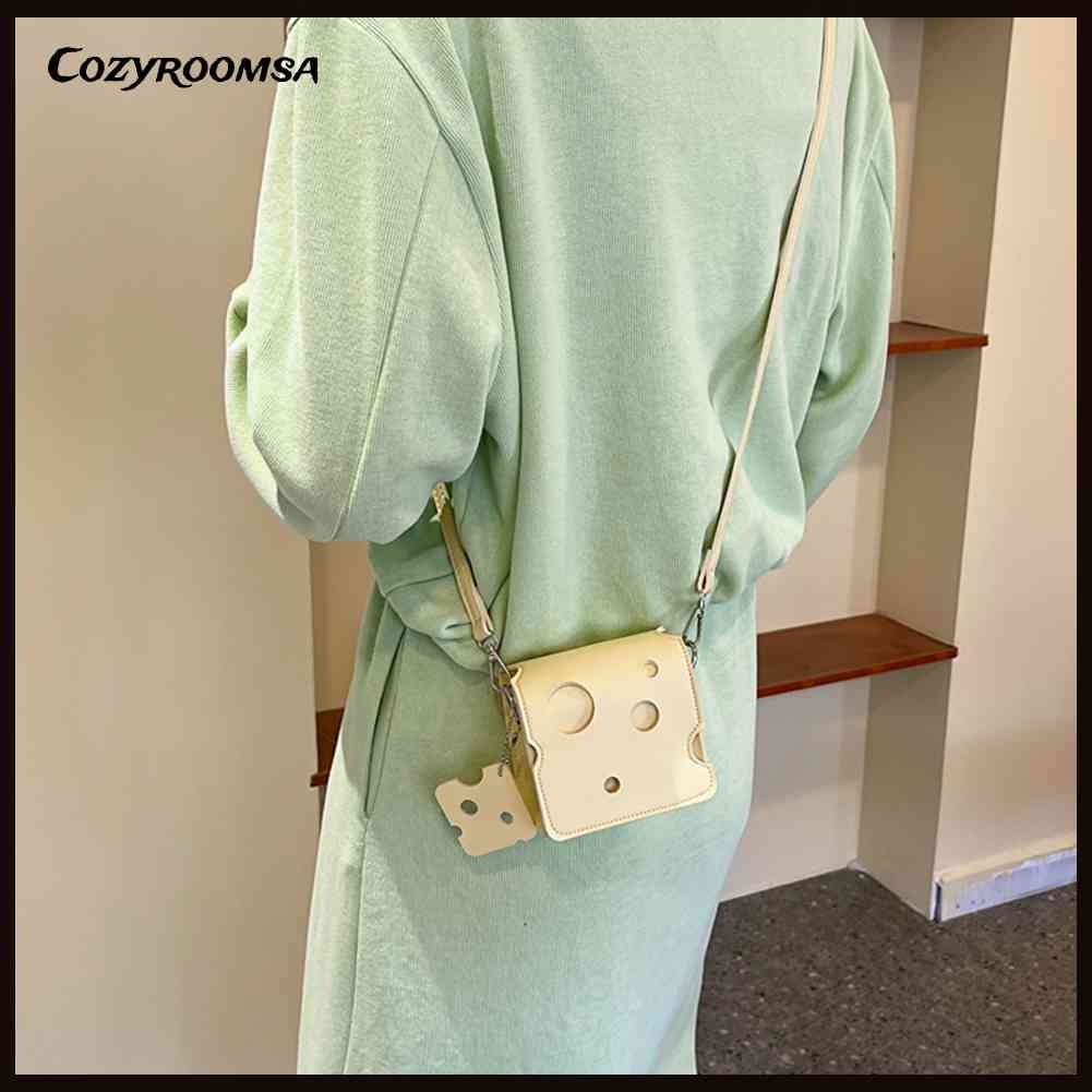 Túi Đeo Chéo Mini Hình Phô Mai Thời Trang Cho Nữ