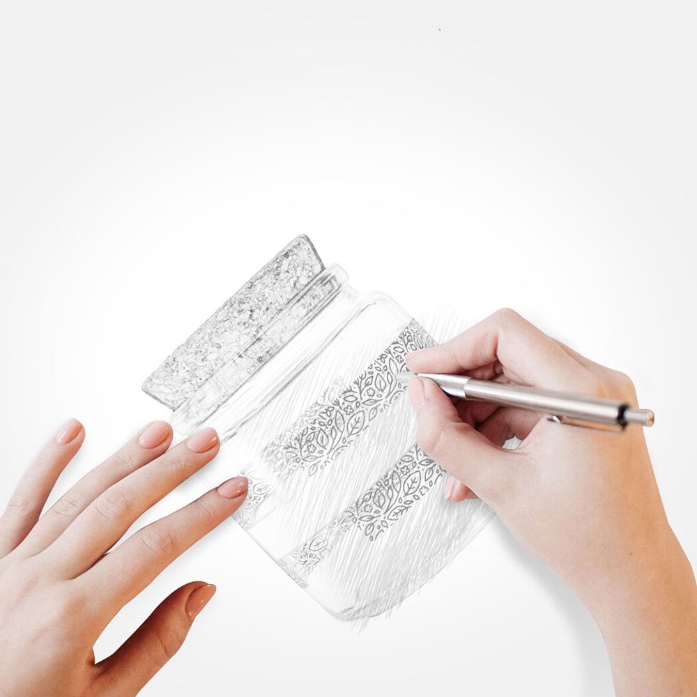 Hũ Thủy Tinh 850ml Có Nắp Đậy Đựng Thực Phẩm Khô / Kẹo / Thực Phẩm Kiểu Dáng Đơn Giản