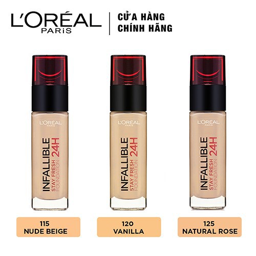 Kem Nền L'Oreal Infallible 24H Fresh Wear - cho da khô, da thường