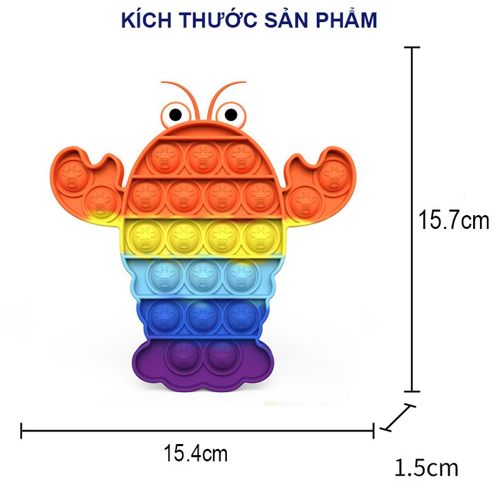 Đồ chơi giảm stress, Đồ chơi Pop It thông minh giảm căng thẳng nhiều màu sắc cho người lớn và trẻ em Baby-S – SDC059