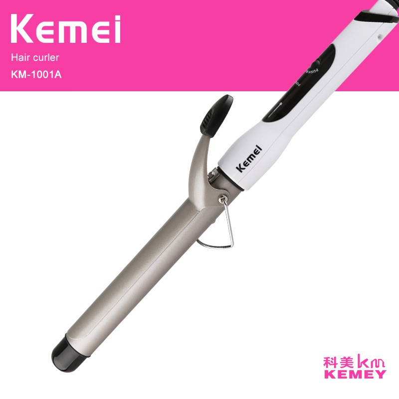 Máy làm xoăn tạo sóng 4 mức chỉnh nhiệt Kemei 1001A (25mm)-hãng phân phối