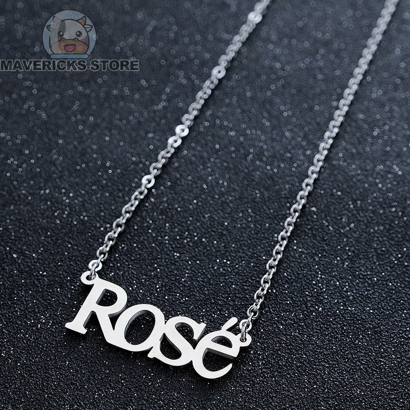 Vòng cổ Thép Titan Không Gỉ Mặt Khắc Tên Thành Viên Nhóm Nhạc Blackpink