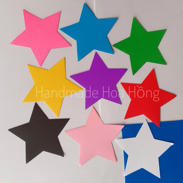 Set hình ngôi sao bằng giấy màu cứng – Đồ trang trí phòng – Phụ kiện trang trí nhà, thiệp, scrapbook, bookmark, DIY…