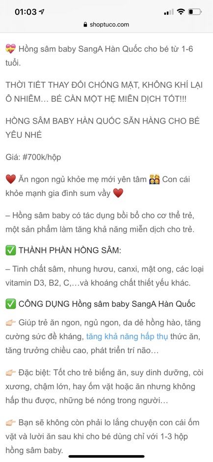 [SỈ TẬN GỐC ] Hồng Sâm Baby Sanga Hàn Quốc Cho Trẻ Chậm Lớn, Suy Dinh Dưỡng