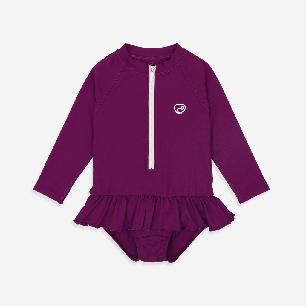[Bu baby] Bộ bơi liền dài tay bé gái (Từ 1 tuổi đến 4 tuổi)