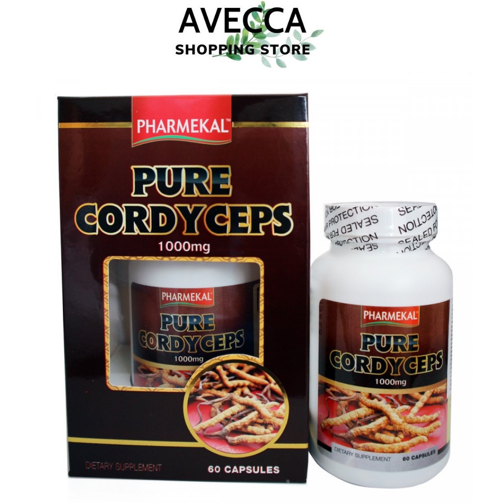 (Cam Kết Hàng Chính Hãng Giấy Tờ Đầy Đủ)PHARMEKAL Viên Uống Đông Trùng Hạ Thảo Pharmekal Pure Cordyceps 60Viên