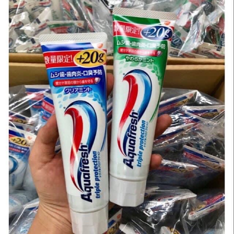 Kem đánh răng Aquafresh/Muối Sunstar/White&White Nhật Bản tuýp mẫu mới, ngăn ngừa sâu răng