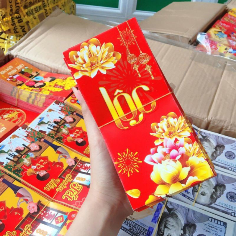 Một Bao lì xì tết in tại sưởng giá siêu rẻ nhiều mẫu mã