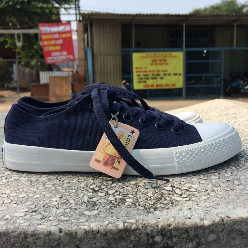 Giày Ck2 AllStar Nam Cổ Thấp Xanh Đậm | BigBuy360 - bigbuy360.vn