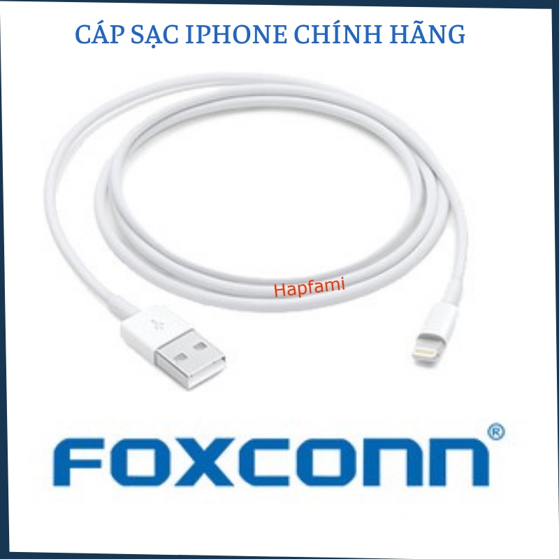Cáp Sạc IPChuẩn Foxcom Dùng Cho Các Dòng IP5/6/7/8/X/11 1M- Hapfami