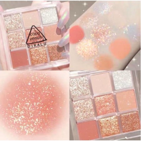 Bảng phấn mắt màu nhũ Dikalu Baby BB1 với 9 màu lung linh lâu trôi chống nước | BigBuy360 - bigbuy360.vn