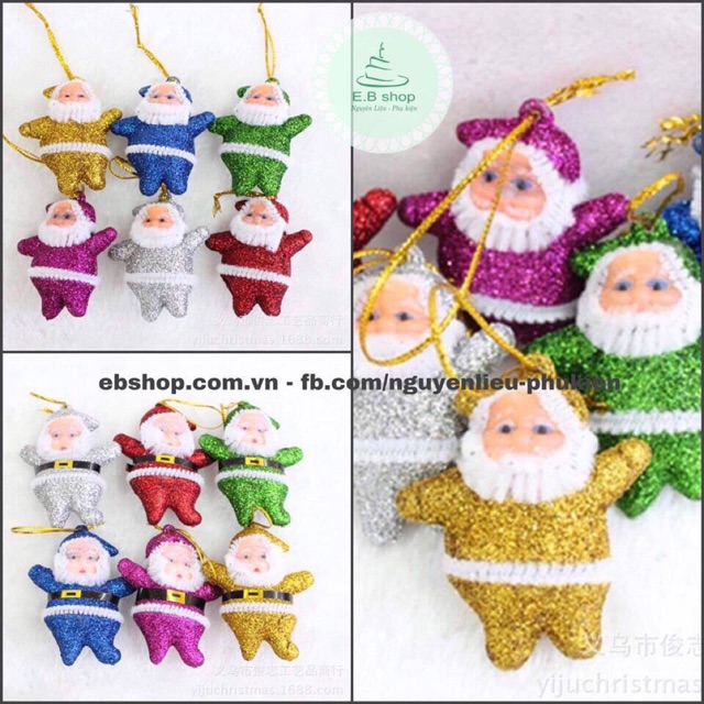 Set 6 ông già Noel 5cm