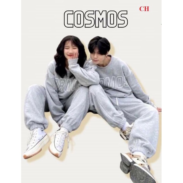 Sét Bộ thu đông nam nữ SWeater ComBus; Vòng tròn Ulzzang tay bồngÁo thun dài tayĐồ mặc nhà 2021