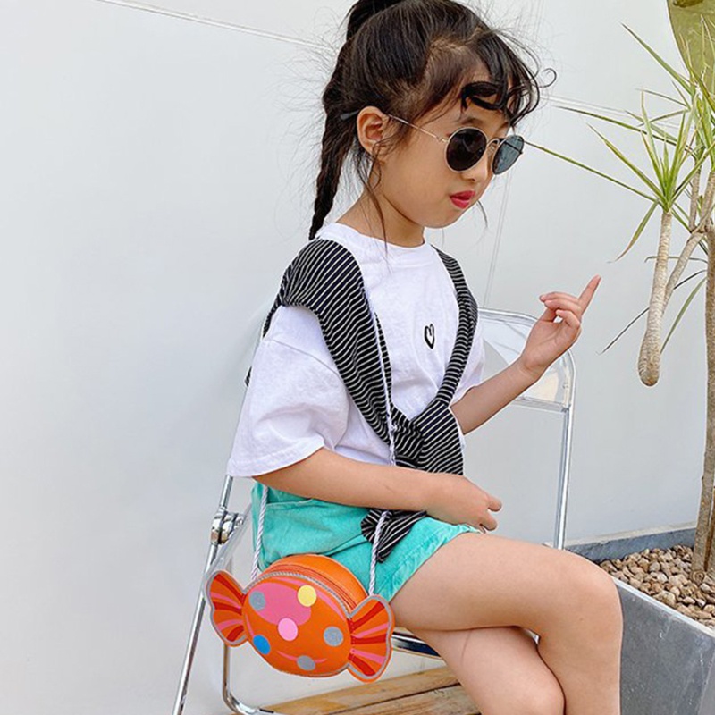 Túi Da Pu Đeo Chéo Mini Đựng Tiền Xu Dành Cho Trẻ Em