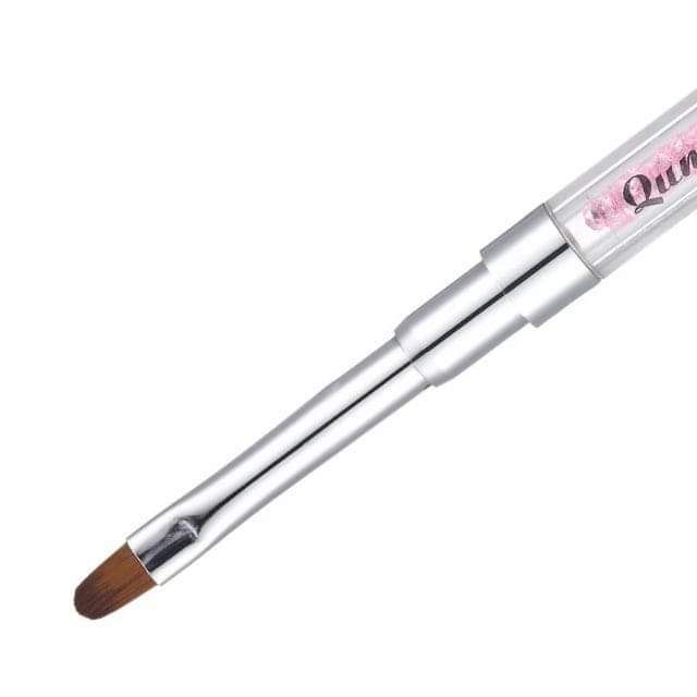 Cọ đầu tròn đắp gel loại thân kim cương hoa văn Thương hiệu ququik cọ chất