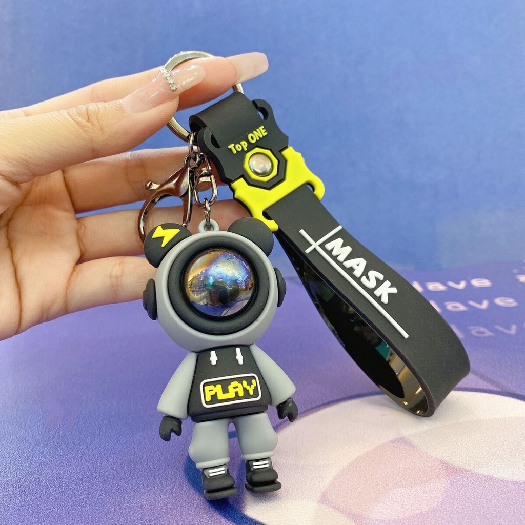 Móc khóa cute Kuu Studio ô tô anime màu đen xanh chết liệu cao su nhựa siêu bền - Móc Khoá Astro