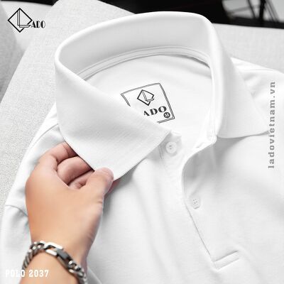 Áo Polo Trơn Màu Trắng Tinh LADO 2037