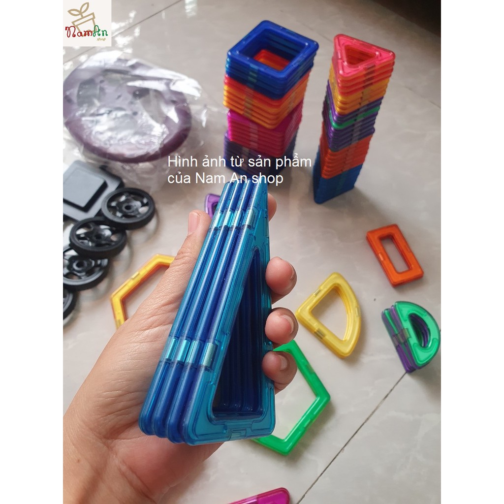 Đồ chơi xếp hình lắp ghép nam châm, 94 chi tiết, tặng 26 thẻ, size lớn. MAGNETIC.w