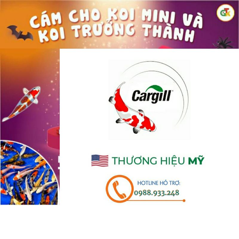 [ Giá Sỉ] 1 bao cám 5kg Cargill 7924S dành cá Chép, cá Koi