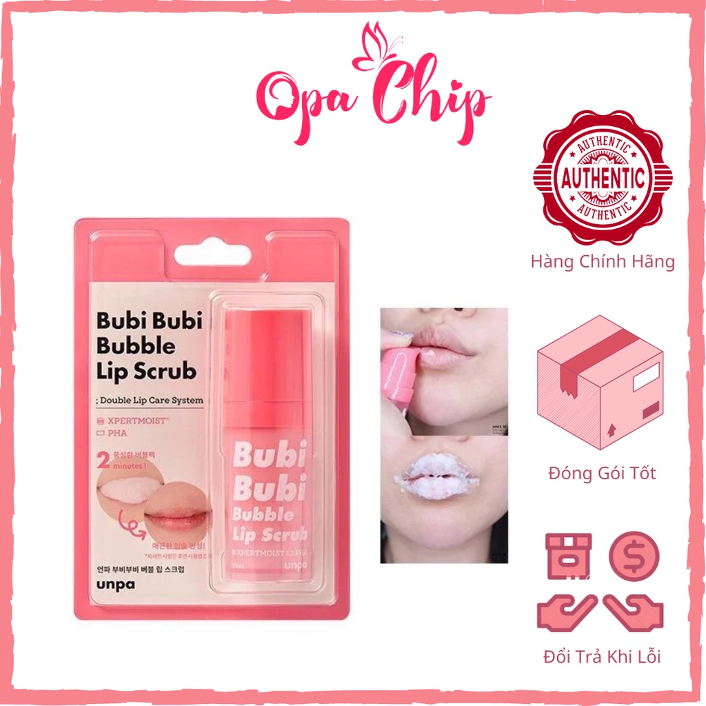 Tẩy Da Chết Môi Sủi Bọt Bubi Bubi Lip Hàn Quốc