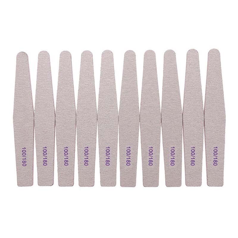 [Hàng mới về] Bộ 10 dũa móng tay bằng acrylic kích thước 100 / 180