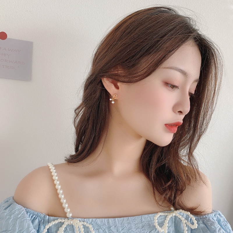 MOCHASHUBông tai mạ bạc 925 phong cách Hàn Quốc thời trang