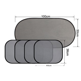 Tấm Che Nắng Kính Ô Tô Xe Hơi Bộ 5 tấm che nắng +10 miếng hút nam chân không