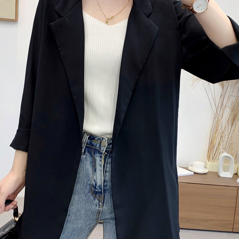 Áo Khoác Vest Chất Liệu Chiffon Mỏng Màu Trắng Thời Trang Mùa Hè Cho Nữ