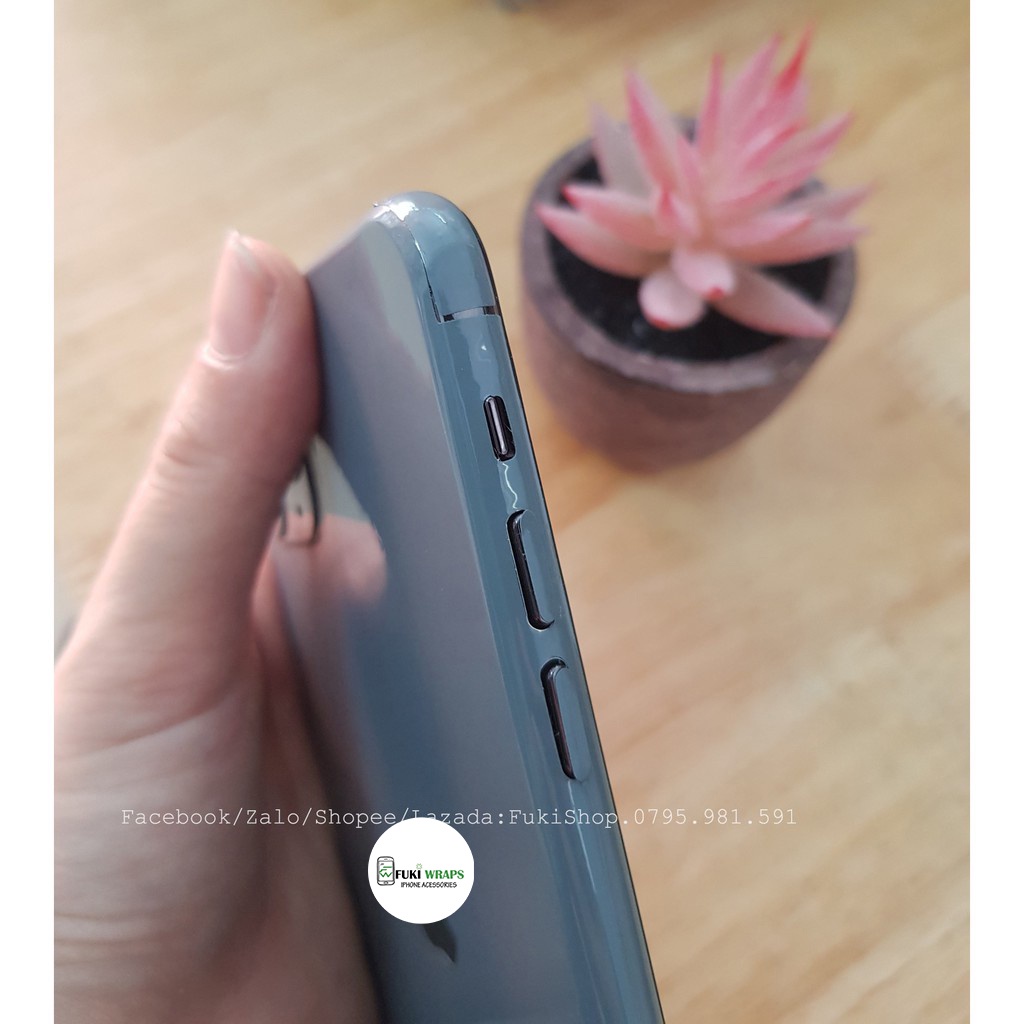 Tấm Dán Skin mặt sau Glossy Nardo Grey Full Viền Dành cho 5 6 7 8 6plus 7plus 8plus X XS XR XSMAX 11 PRO MAX