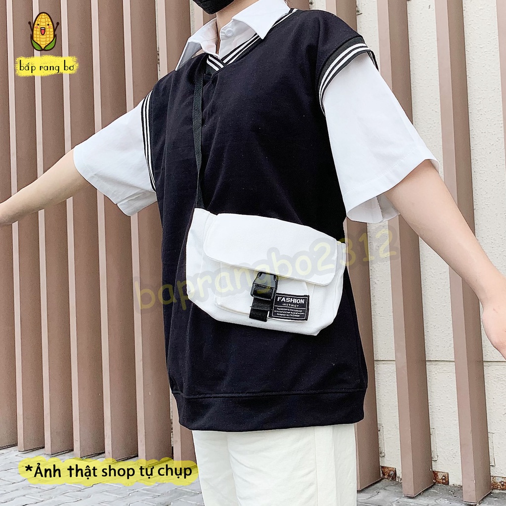 TÚI TOTE HÌNH CHỮ NHẬT ĐEO CHÉO ULZZANG (VẢI CANVAS)