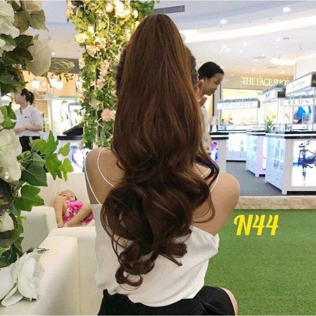 Tóc giả nữ đẹp ❤️FREESHIP❤️ Giảm 5k khi nhập mã [TOCGIA5k] - Tóc giả ngoặm xoăn lửng 45cm