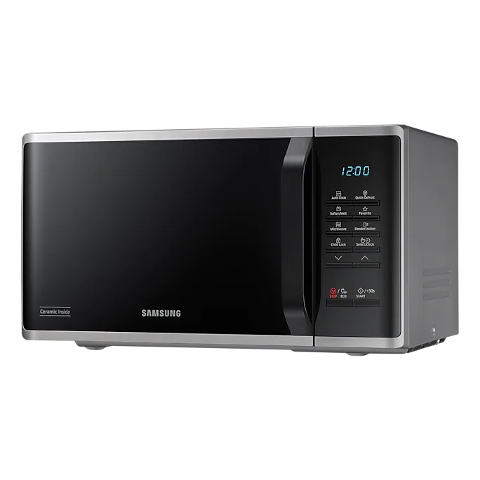 Lò vi sóng Samsung Dòng Vi Sóng (MS23K3513AS) | 23L | 1150W | Rã đông nhanh | Khoang lò gốm | Nhập Malaysia | Chính hãng